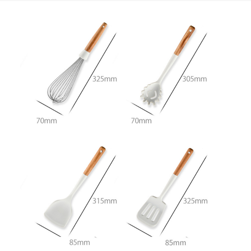 02better cook silicon 12pcs kitchen set Tablespoon Long handled soup spoon