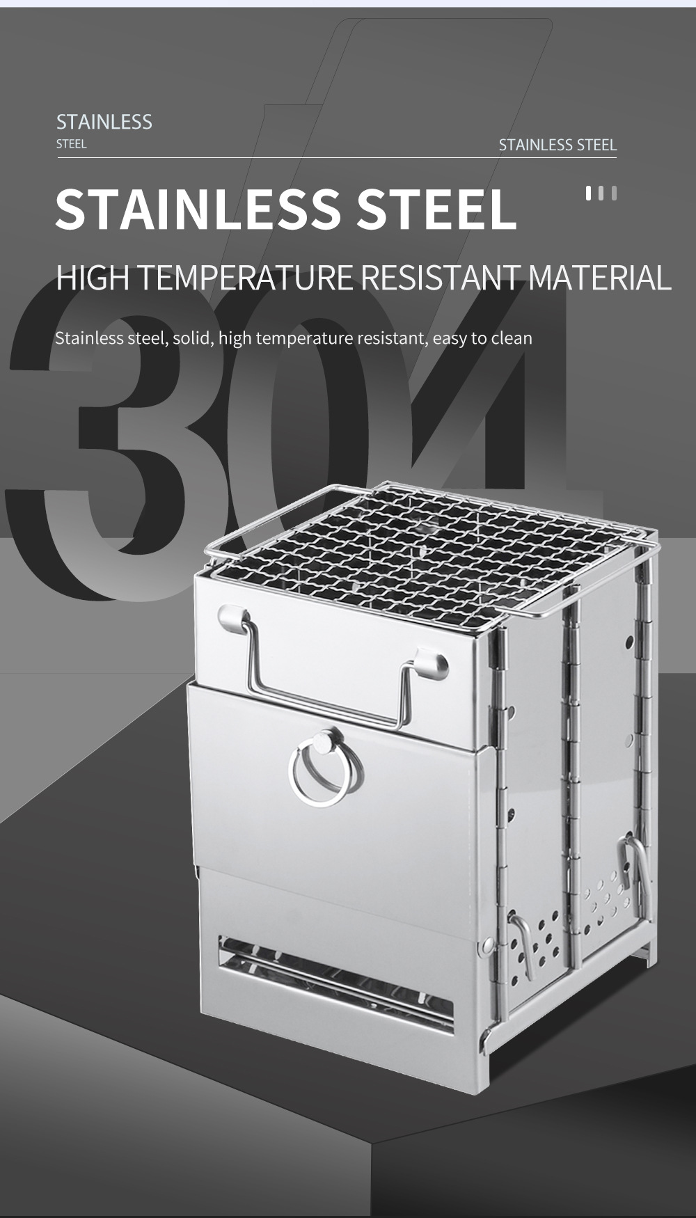 BC1118-09 high-temp stainless steel camping stove