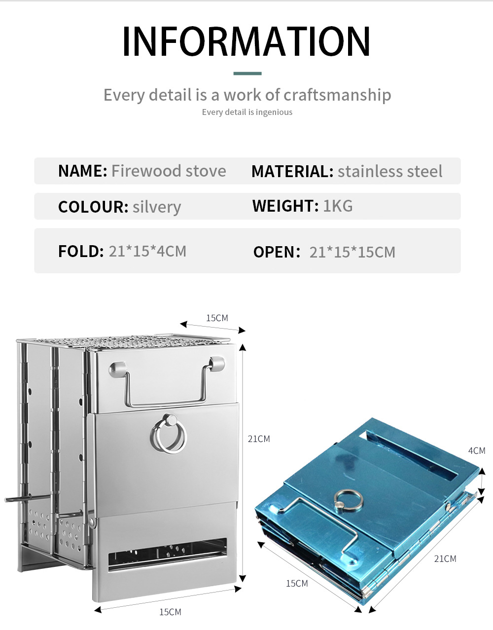 BC1118-15 Exquisite folding camping stove