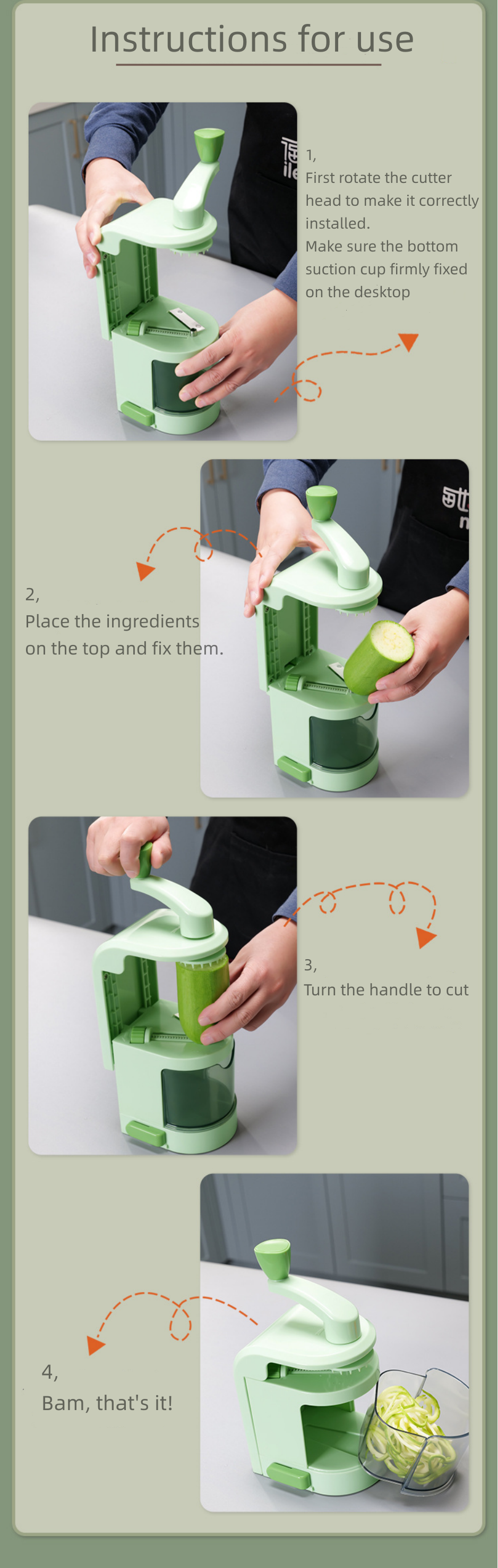BC1120-12 BETTERCOOK Multi-Purpose Plastic Manual Vegetable Chopper Hand Food Chopper vegetable slicer