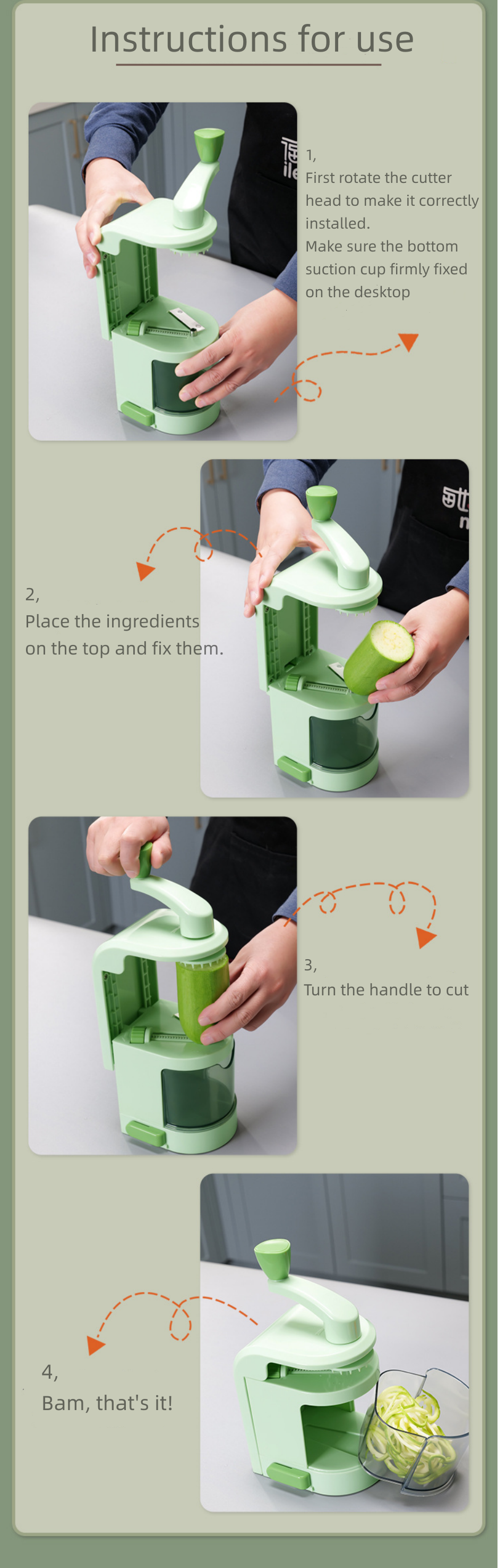 BC1120-12 BETTERCOOK Multi-Purpose  Plastic Manual Vegetable Chopper Hand Food Chopper vegetable slicer